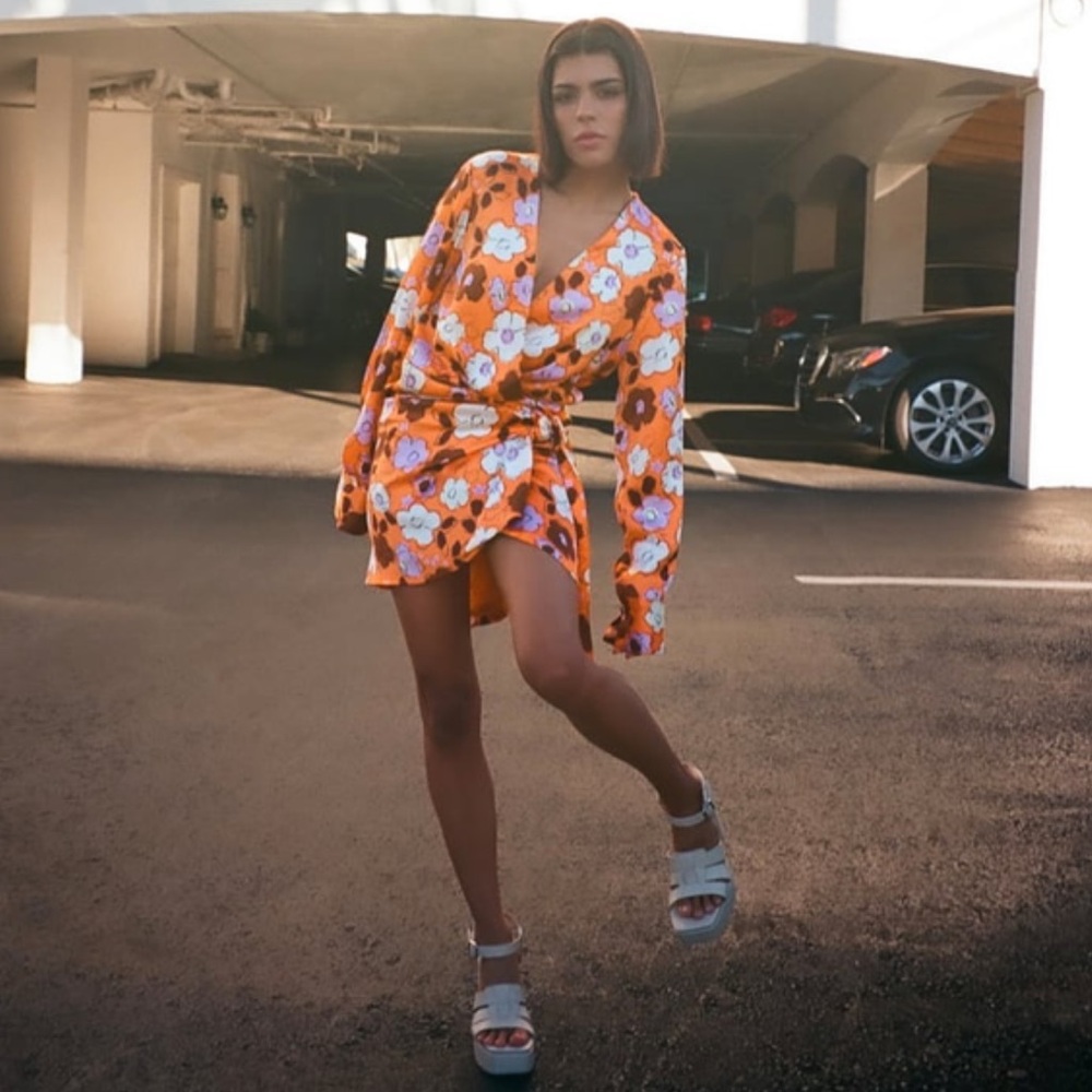 ZARA Floral Wrap Dress